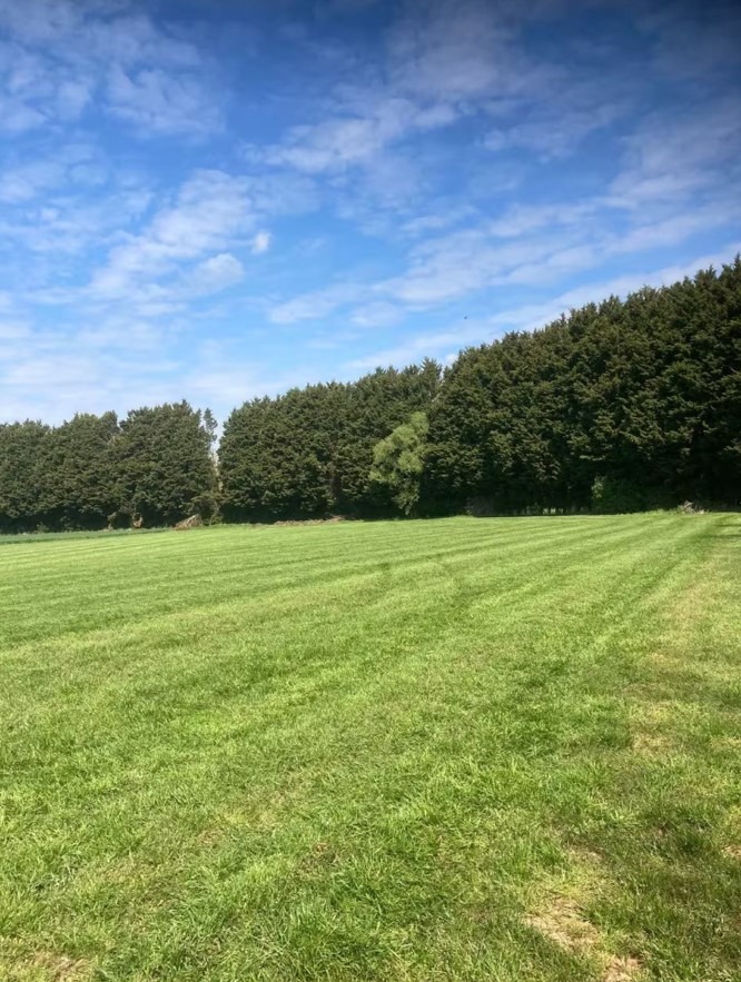 The exclusive 1.5 acre private campsite field at Hopnest, Worcestershire